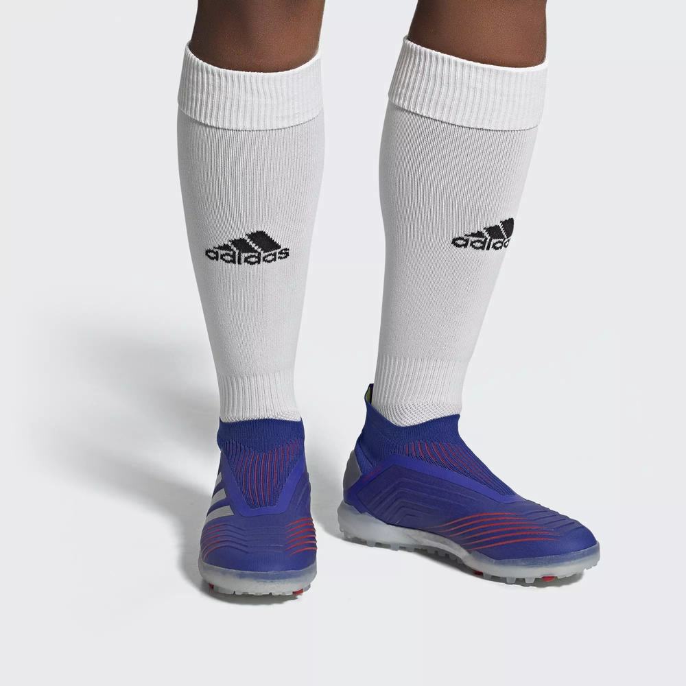 Adidas Predator Tango 19+ Turf Tenis De Futbol Azules Para Mujer (MX-82846)